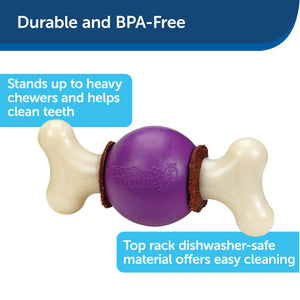 bouncy bone dog chew toy is bpa free and dishwasher safe