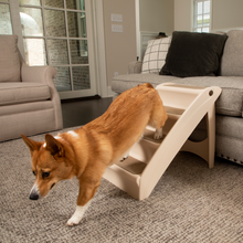 Load image into Gallery viewer, CozyUp™ Folding Pet Steps Tan Large
